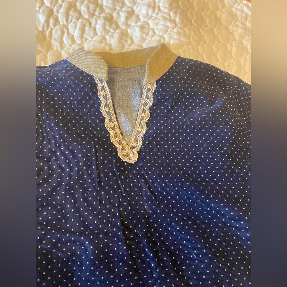 Navy blue corduroy pakistani kameez shirt dress